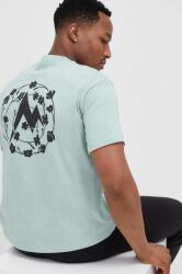 Marmot tricou din bumbac culoarea turcoaz, cu imprimeu PPYX-TSM1B7_06X