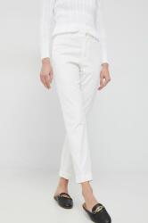 Ralph Lauren pantaloni femei, culoarea bej, drept, high waist 211890343 PPYX-SPD05C_01X
