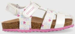 Geox sandale din piele pentru copii culoarea alb PPYX-OBG0E5_00X