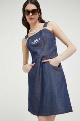 Moschino rochie din bumbac culoarea albastru marin, mini, evazati PPYX-SUD0EJ_59J