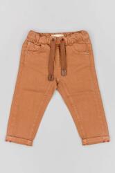 Zippy pantaloni bebe culoarea maro, neted PPYX-SPB066_88X