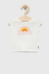 Levi's tricou din bumbac pentru bebelusi culoarea alb PPYX-TSG065_00X