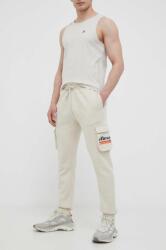 Ellesse pantaloni de trening culoarea bej, cu imprimeu PPYX-SPM0K2_80X