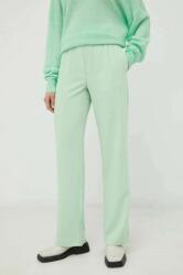 Samsoe Samsoe pantaloni femei, culoarea verde, drept, high waist 9BY8-SPD08F_70X
