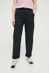 Converse pantaloni femei, culoarea negru, drept, medium waist PPYX-SPD14J_99X