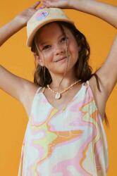 Roxy șapcă din bumbac pentru copii culoarea bej, cu imprimeu PPYX-CAG050_12X