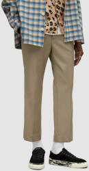 AllSaints pantaloni de lana culoarea gri, drept PPYX-SPM0KC_90X