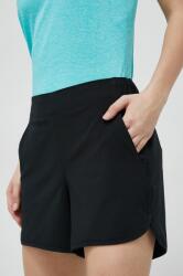 Columbia pantaloni scurți outdoor Pleasant Creek femei, culoarea negru, neted, high waist PPYY-SZD0ID_99A