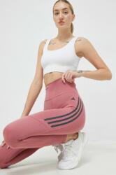 adidas Performance leggins de alergare DailyRun culoarea roz, cu imprimeu PPYX-LGD088_30X