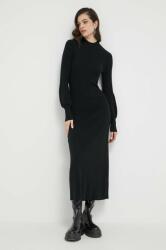 HUGO BOSS rochie culoarea negru, midi, drept PPYX-SUD1EJ_99X