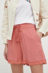 Answear Lab pantaloni scurti femei, culoarea portocaliu, neted, high waist BBYX-SZD003_32X