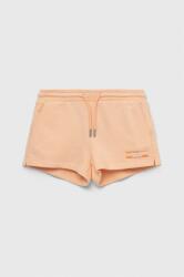Calvin Klein Jeans pantaloni scurți din bumbac pentru copii culoarea portocaliu, neted, talie reglabila PPYX-SZG05O_20X