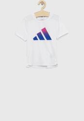 Adidas tricou copii B TI TEE culoarea alb, cu imprimeu PPYX-TSB011_00X