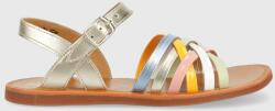 Pom D'api sandale din piele pentru copii culoarea argintiu PPYX-OBG19K_SLV