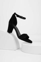 Answear Lab sandale din piele intoarsa culoarea negru BPYX-OBD03P_99X