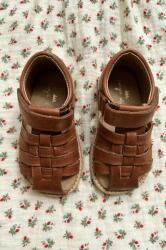 Konges Sløjd sandale din piele intoarsa pentru copii culoarea maro PPYX-OBK153_82X
