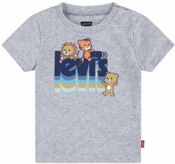 Levi's tricou de bumbac pentru copii culoarea gri, cu imprimeu PPYX-TSK03O_09X