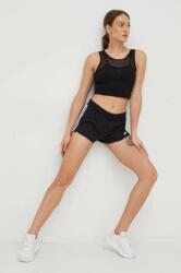 adidas Performance pantaloni scurți de antrenament Pacer femei, culoarea negru, cu imprimeu, medium waist PPYX-SZD018_99X