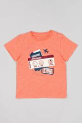 Zippy tricou din bumbac pentru bebelusi culoarea portocaliu PPYX-TSG0J1_32X