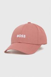 Boss șapcă de baseball din bumbac culoarea roz, cu imprimeu PPYX-CAM07D_34X
