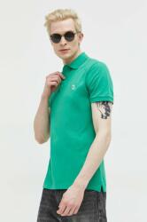 Abercrombie & Fitch tricou polo barbati, culoarea verde, cu imprimeu PPYX-POM01Y_77X
