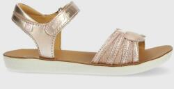 Shoo Pom sandale din piele pentru copii culoarea auriu PPYX-OBG1CZ_10Y