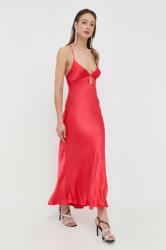 Bardot rochie culoarea rosu, maxi, drept PPYX-SUD1LD_29X