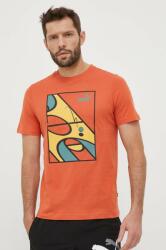 PUMA tricou din bumbac culoarea portocaliu, cu imprimeu PPYX-TSM0BF_28X