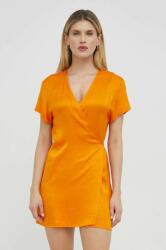 American Vintage rochie culoarea portocaliu, mini, evazati PPYX-SUD14B_23X