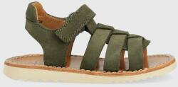 Pom D'api sandale din piele intoarsa pentru copii culoarea verde PPYX-OBK119_91X