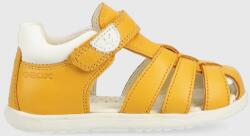 Geox sandale din piele pentru copii culoarea galben PPYX-OBK0JE_11X