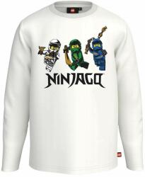 Lego longsleeve din bumbac pentru copii x Ninjago culoarea alb, cu imprimeu PPYX-BUB015_00X