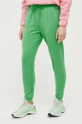 4F pantaloni de trening culoarea verde, neted PPYX-SPD11U_76X