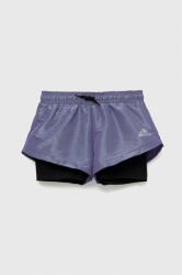 adidas pantaloni scurti copii G D WV SHO 2IN culoarea violet, neted, talie reglabila PPYX-SZG003_45X
