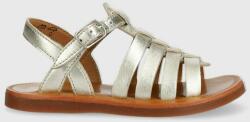 Pom D'api sandale din piele pentru copii culoarea argintiu PPYX-OBG1AC_SLV