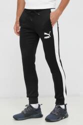 PUMA pantaloni de trening culoarea negru, cu model 530098-01 PPYX-SPM04N_99X