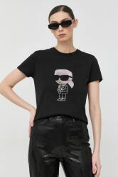 Karl Lagerfeld tricou din bumbac culoarea negru 99KK-TSD0IC_99X