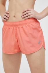 ASICS pantaloni scurți de alergare Core Split culoarea portocaliu, neted, medium waist PPYX-SZD0H9_24X