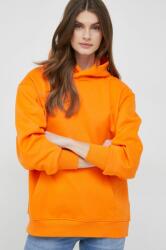 Calvin Klein bluza femei, culoarea portocaliu, cu glugă, neted PPYX-BLD0IO_23X