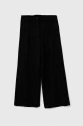 Benetton pantaloni copii culoarea negru, neted PPYX-SPG01Z_99X