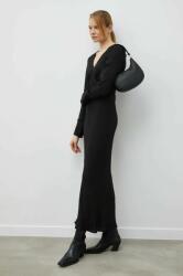 Herskind rochie culoarea negru, maxi, drept PPYX-SUD0HG_99X
