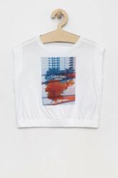 Calvin Klein tricou de bumbac pentru copii culoarea alb PPYX-TSG0D0_00X
