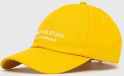 Marc O'Polo șapcă de baseball din bumbac culoarea galben, cu imprimeu PPYX-CAD077_11X