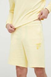 Fila pantaloni scurti din bumbac culoarea galben PPYX-SZM08J_10X
