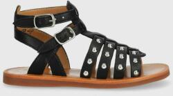 Pom D'api sandale din piele pentru copii culoarea negru PPYX-OBG1B2_99X