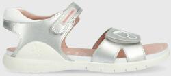 Biomecanics sandale din piele pentru copii culoarea argintiu PPYX-OBG08C_SLV