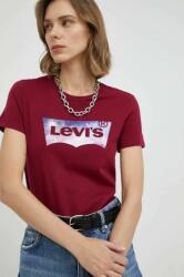Levi's tricou din bumbac culoarea bordo PPYX-TSD0FF_93X