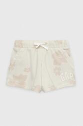 Gap pantaloni scurti copii culoarea bej, cu imprimeu, talie reglabila PPYX-SZG066_02X