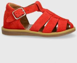 Pom D'api sandale din piele intoarsa pentru copii culoarea rosu PPYX-OBK104_29X