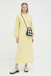 By Malene Birger rochie din bumbac culoarea galben, maxi, oversize PPYX-SUD1CI_10X (Q71873017)